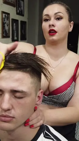 Lady Barber Alyona part 2 (Alyona , you Please my hair brushing too🔥🔥 ) #asmrhairbrushing #ukraıneladybarber