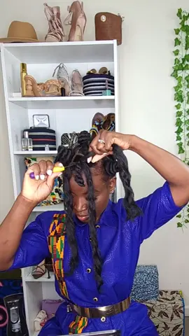 Easy bantu knots on short hair