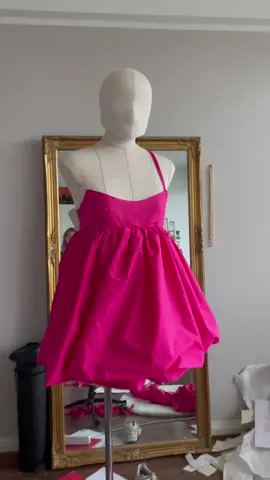 Part 2 | This dress is seriously all I dreamed of 😭💖😍 #dressmaking#selfmadefashion#fashiondiy#DIY#TikTokFashion#patternmaking#selfmadedress#pinkdress#pinkoutfit#birthdaydress#fashiondesignstudent#fashiondesign#pinkaesthetic