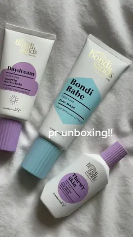 Eep my first PR package!! Thank you @Bondi Sands 💖 can’t wait to try!! #skincare #prunboxing #prunboxinghaul #unboxing #bondisands