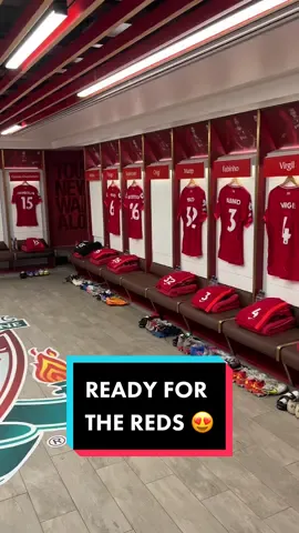The dressing room is set 😍 #LFC #Liverpool #Anfield #fyp #foryoupage