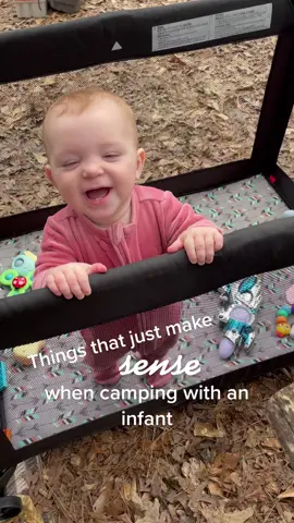 Camping with a baby! 🏕 #thingsthatmakesense #thingsthatjustmakesense #camping #campinglife #campingwithkids #campingwithbaby #campingwithababy #campers #camp #babytok #momtok #funstuff #AFairShotWithBlock #GameTok #babiesoftiktok #adventure