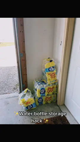 Little changes make big differences #garagehack #bottlewaterstorage #storage #organization #dollargeneralfinds