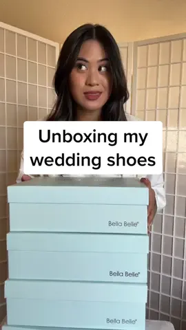 unboxing my wedding shoes from @Bella Belle® Shoes  ✨🤍 should I try them on?!