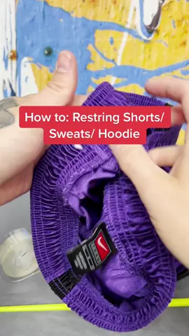 How to replace (new or old) strings in shorts, sweats, hoodies, etc. #tips #vintage #reseller #nosew #howto #thriftcondenver