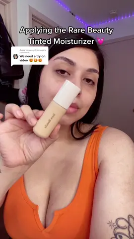 Reply to @samanthamuaa  The Rare Beauty tinted moisturizer will be my go to this summer🔥@rarebeauty  #BigComfy #EasyWithAdobeExpress #fyp #rarebeauty #tintedmoisturizer