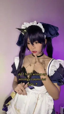 Hmm 🤯🤯💫⭐️✨ #monamegistus #GenshinImpact #mihoyo #monamegistuscosplay #weeb #otaku #cosplay #maid