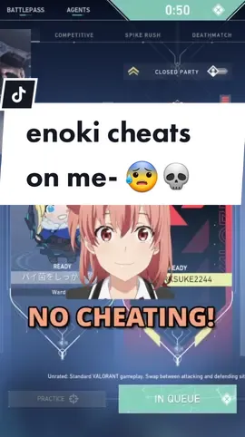 @eno3317 cheating on me... unless? 😅😰🤗 #Valorant #valorantfunny #valorantclips #anime #gaming #fyp #foryoupage #twitch #twitchclips