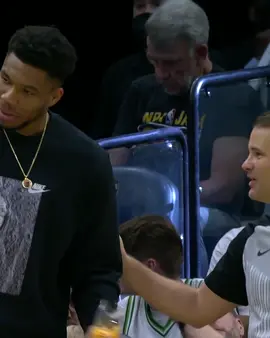 Giannis offers the ref popcorn mid-game. 😂 #Giannis #NBA #SportsTikTok #GreekFreak