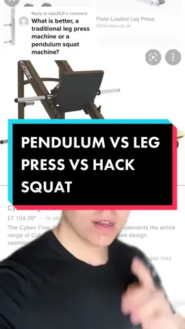 Reply to @sida303 Leg press vs hack vs pendulum squat #gymtips #pendulum #bodybuilding #squat