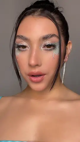 On repeat.🦋 #makeup #butterfly #rhinestones