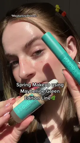 #ad The essential products for a glowy fresh face this Spring! @Maybelline New York new Green Edition collection is just getting started! 🌿 #maybellinepartner #babelline #dewymakeup #fyp