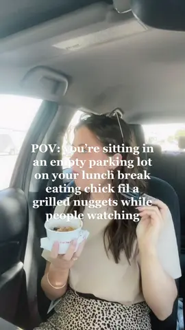 Grilled nuggets + honey roasted bbq sauce is superior #ScreamItOut #chickfilanuggets #9to5life #eatingincar #peoplewatching #pov