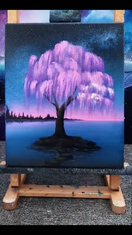 beautiful landscape painting #crafty #fyp #idekreatifviral #diycraft #handwork #lukisanviral #handwork #creativecrafts #lukisancantik #lukisanviral #lukisanpemandangan #landscape