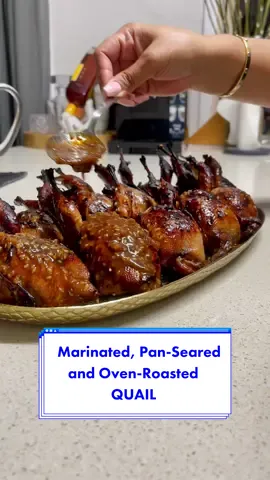 You can never go wrong with this caramelised little bird with big flavour! 🥘 #quail #marinated #panseared #ovenroasted #homecooking #EasyRecipe #cookingoli #fyp #foryoupage