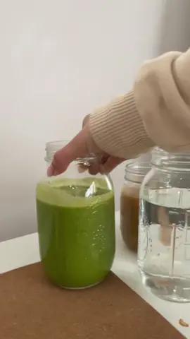 Starting line up of beverages #grwm #PepsiApplePieChallenge #smoothie #morningroutine