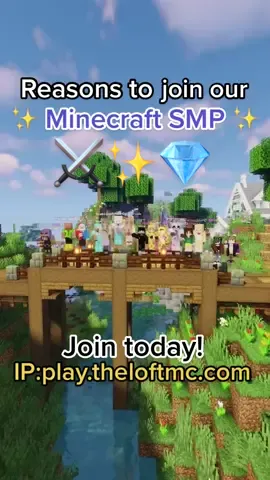Join today!! IP:play.theloftmc.com 🎉 #Minecraft #minecraftmemes #fyp #foryou #foryoupage #minecraftsmp #smp #mcsmp #minecraftserver #mcserver #joinmysmp
