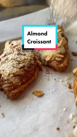 Easiest Almond croissants   Mostlikelylate.com for the recipe! #croissanttok