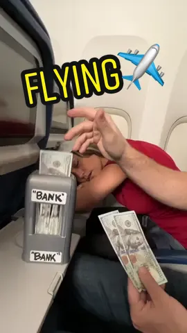 My husband and his buddy were bored on our flight 🙄✈️ #prankwars #airplaneprank #moneyshredding
