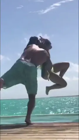 Not even @randyorton is safe from an #RKO OUTTA NOWHERE, courtesy of his wife! #WWE #OrtonWeek