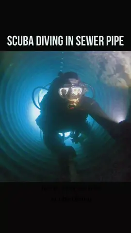 Was this a bad idea swimming through a drain pipe? #scary #scubadiving #anxiety #claustrophobia #scubadiver #treasurehunt @pennyroyalscuba