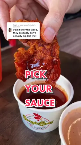 Reply to @blast_proof_mario what sauce would you pick 😉? #sauce #saucy #spicysauce #spicyhotsauce #honeysauce #honey #friedchicken #westla #eastla #southla