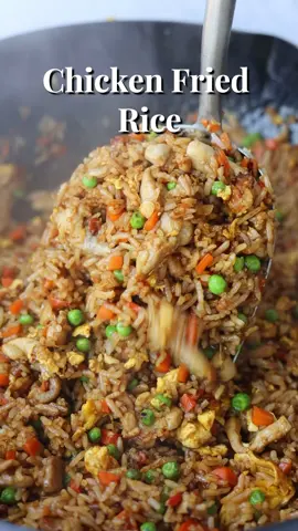 30-min. Better than Takeout Chicken Fried Rice. Visit profile for recipe link 📝 #dinnerrecipe #recipes #EasyRecipes  #goodfood #friedrice #chickenfriedrice