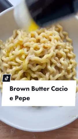 Tried @Danny Loves Pasta brown butter cacio e pepe. The flavors were delicious. I need to work on my sauce making cause it broke a lil 🤓