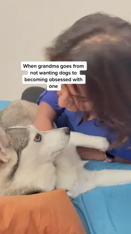 When grandma goes from not wanting dogs to becoming obsessed with one 😂 #dogs #indianmoms #guju #fyp