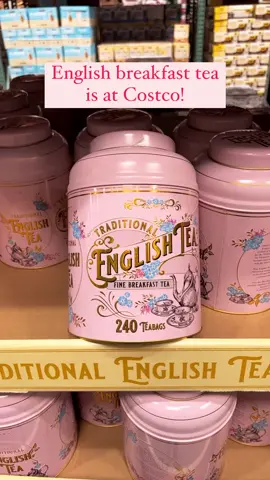 New English breakfast tea is at Costco! It comes with 240 teabags in a super cute tin! ☺️ Grab it for just $13.99! #costco #tea