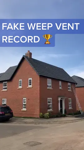 Fake Weep Vent Record at this Uk New Build Snagging Inspection #snagging #snag #newbuild #construction #shocking #newhomequalitycontrol #fyp #uk #viral #fakeweepvent #bricktok