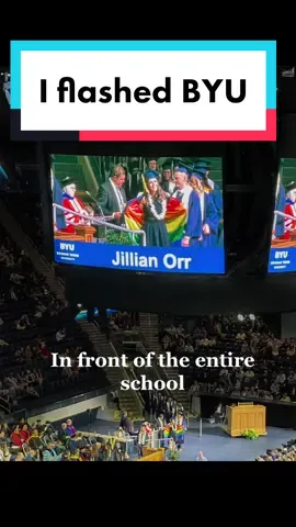 Good thing I didn’t have to rely on my sewing skills for this. #byugraduation #byu #lgbtq #lgbt🌈  #pride2022 #justice #sistersarethebest #collegegraduate #exmo #exmormon