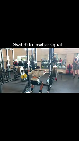 First vid was 275x2 with trash depth. Lowbar won’t automatically make you stronger, but depending on your build it will feel much easier #lowbar #lowbarsquat #squat #strong #squatposition