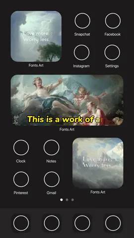 Home Screen themes by Fonts Art app😍 link in bio⬆️ #homescreenios15 #homescreenaesthetic #homescreentutorial #homescreens