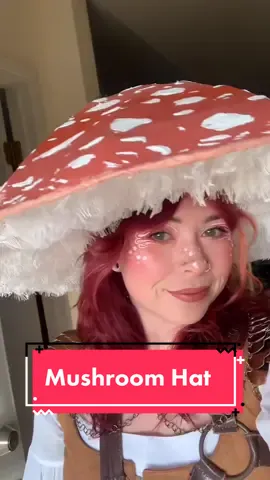 Mushroom hat inspired by @Natasha Rose , I used her tutorial on YouTube for most of it. I’m so happy I actually remembered to record the whole process #mushroom #mushroomhat #renfair #renfaire #elf #renaissance #renaissancefaire