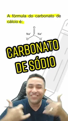 Carbonato de sódio. #AprendanoTikTok #enem #química #profgabrielcabral #químicanotiktok #vestibular #enem2022