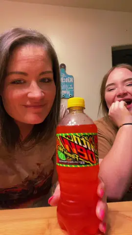 The things we do for our kids! Laughing with her will always be my favorite! ❤️ My husband said he was unfollowing me now 🤣🤣#flaminhotmountaindew #fyp #beingsilly #MomsofTikTok #mountaindew #bloopers #southern #southernaccent #momanddaughter