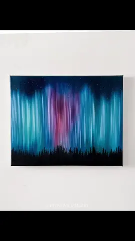 Giveaway for this piece is happening on Instagram and Facebook right now! #giveaway #northernlights #aurora #oilpainting