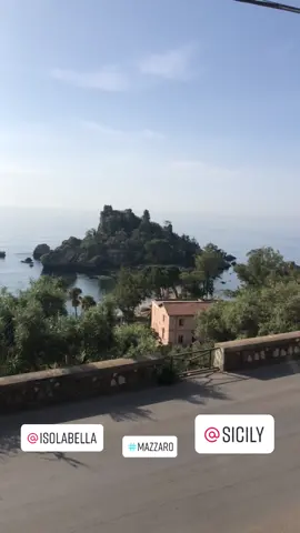 This is the view from our terrace in Mazzaro Sicily, just below Taormina overlooking #isolaBella @curlyheadeditalian
