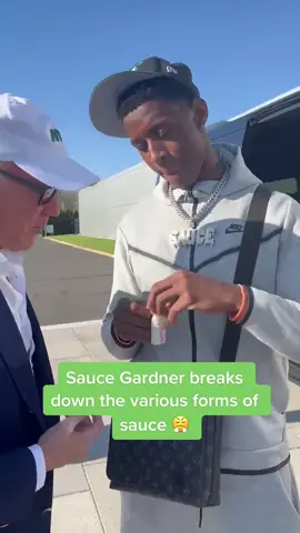 Sauce is a legend already 😂 (via @Woody Johnson) #nfl #nfldraft #sauce #newyork #jets #saucegardner #cornerback #funny #viral #foryoupage