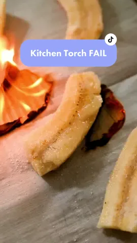 When you forget that parchment paper will indeed burn if it catches fire—especially from a kitchen torch. 🤦🏻‍♂️ lol WOOPS! #bakingfails #kitchenfails #caramelized #bakinglife #imanidiot