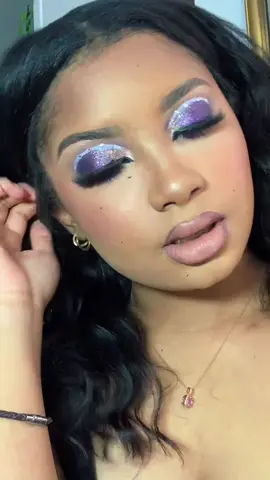 PURPLE BECAUSE ITS LUPUS AWARENESS MONTH 🦋💜 #makeuptutorial #glittereyeshadow #rhinestones #mua #glammakeup #stepbystep #detailedtutorial