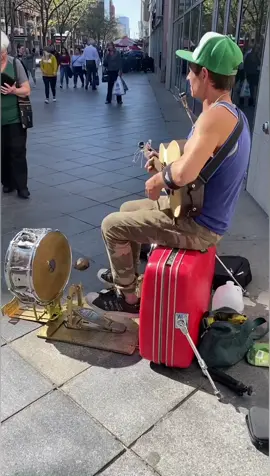 She came back for me🤗 #busker #buttonthebusker #musictok #guitartok #singer #songwriter #onemanband #streetperformer #song #musician #denver #colorado #music #fyp #foryou