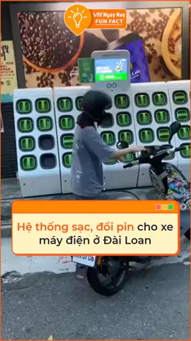Hệ thống đổi pin cực kỳ hiện đại cho xe máy điện ở Đài Loan #tiktoknews #vnnnfunfact #vnnn #khampha #fyp #foryoupage #dulich