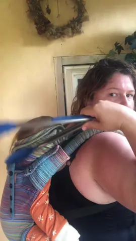 It’s been a rough day 😅 Lizzo finally got her to sleep #parents#MomsofTikTok#millenialmoms#baby#babywearing#tulababy#breastfeeding#postpartum#SearchForWonderMom #LaurelRoad4Nurses
