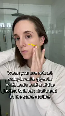 Don’t be like her 😌 less is more and you don’t need to use everything #skintips #skincare #skintok