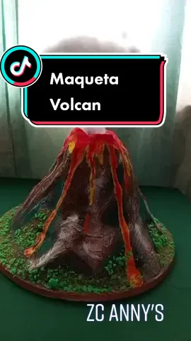 Maqueta Volcán realizada con material reciclado. si te gusta dejanos saber. #maquetas #maquetascreativas #trabajosescolares #original #educacion #Cuenca #manualidades #ECUA_MAQUETAS #ZonaCreativaAnny