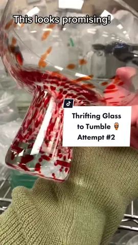 I think I actually found some this time! 🥰 #glasstumbling #comethriftwithme #rocktumbler #hobby