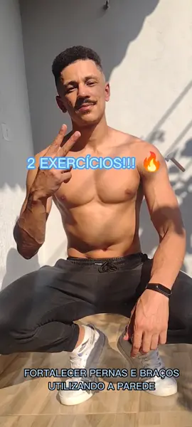 Vamos de 2 exercícios tops para se fazer em casa, ou onde desejar. Só basta ter uma parede para FORTALECER braços e pernas. 🔥🔨#exerciciosemcasa #f#Fitnesstreinolivre #calistenia #fortalecimentomuscular #academia #saude #emagrecer