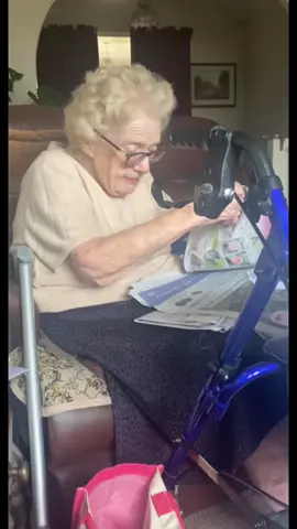 Cheers Nan 🤣 #nan #nantok #newspaper #modelling